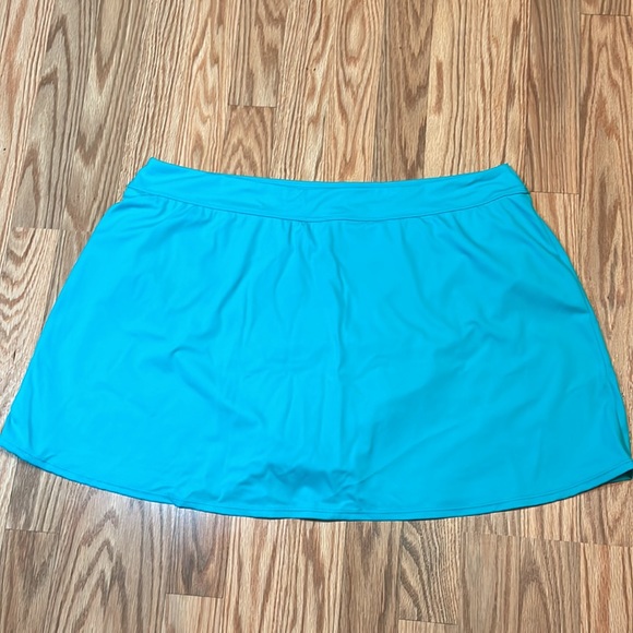 20W Swim Skirt, aqua, attached panty - Picture 5 of 6